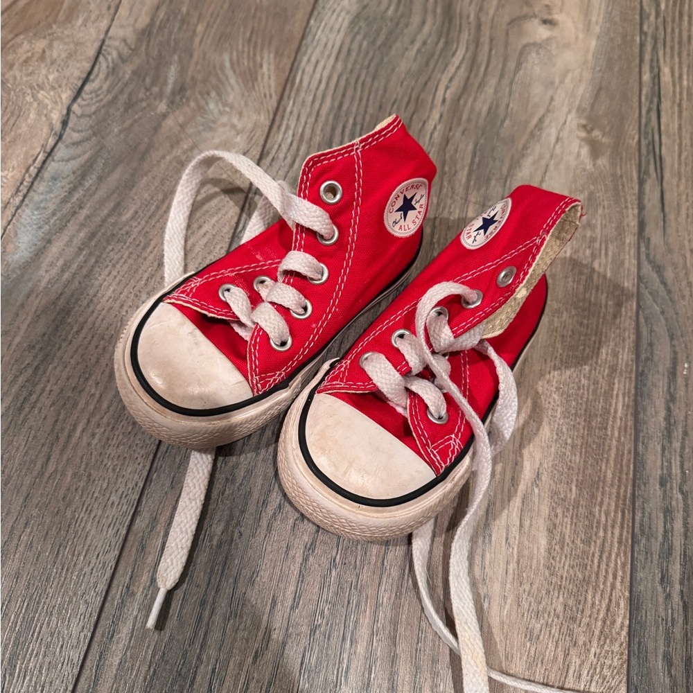 Converse Kids Red High-Top Sneakers
